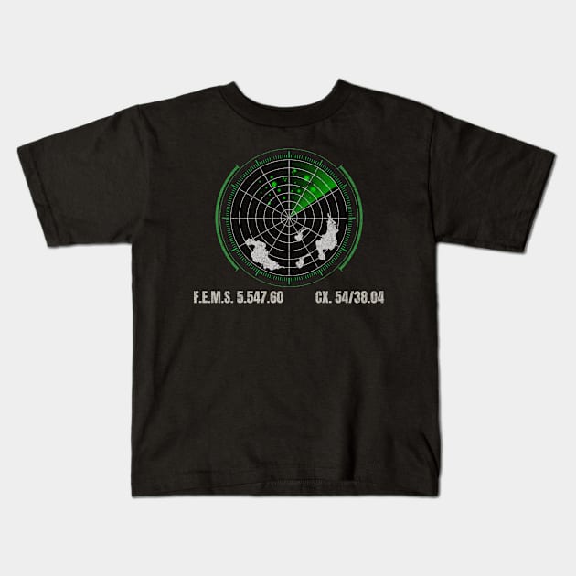 Aliens Radar Tracker Kids T-Shirt by GoPath